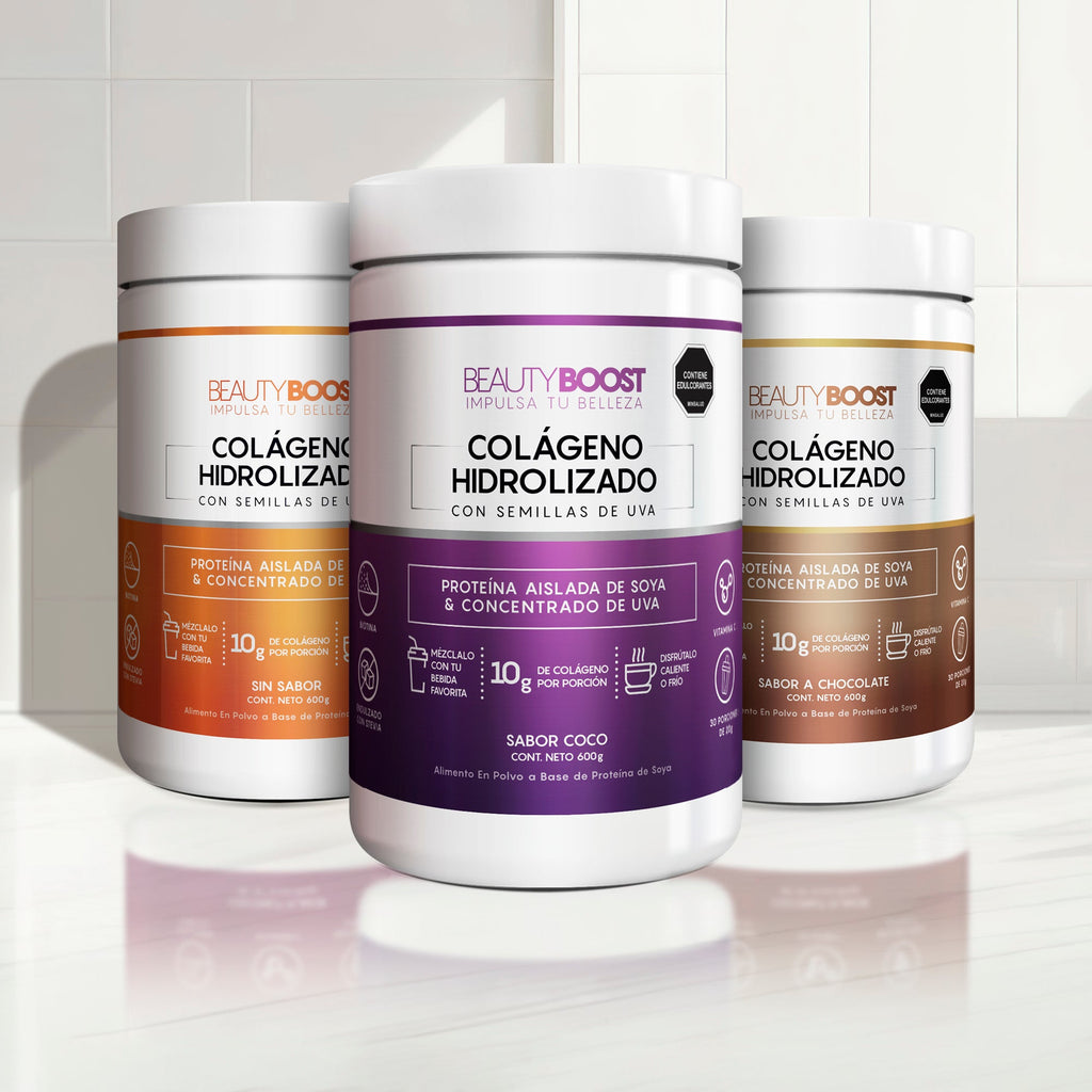 KIT X 3 COLÁGENOS HIDROLIZADOS SABOR A COCO + SIN SABOR + SABOR A CHOCOLATE
